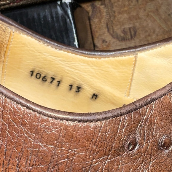 Genuine Crocodile & Ostrich Belvedere Mens shoe Size 13 - Picture 9 of 14